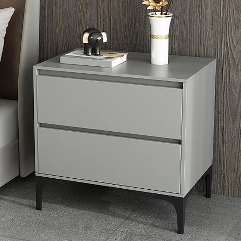 Wood NightStand 20" Tall Bedside Cabinet with Drawers and Legs