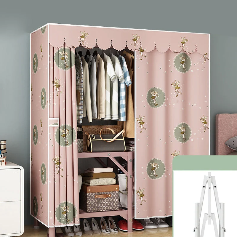 Steel Frame Folding Wardrobe Armoire Modern Style Wardrobe Cabinet for Home
