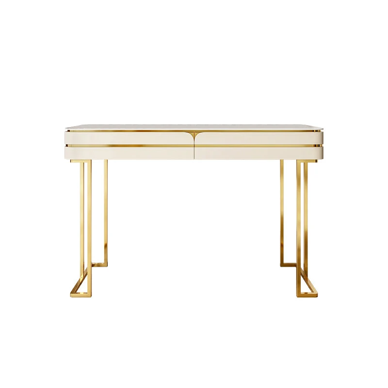 Glam Vanity Dressing Table Set Slate Top Make-up Vanity with Drawers