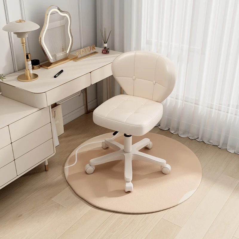 Modern Simplicity Shell Shape Square Cat Scratch Leather Carbon Steel Adjustable Desk Chair Backrest Armrest For Home Office