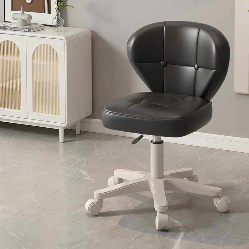 Modern Simplicity Shell Shape Square Cat Scratch Leather Carbon Steel Adjustable Desk Chair Backrest Armrest For Home Office