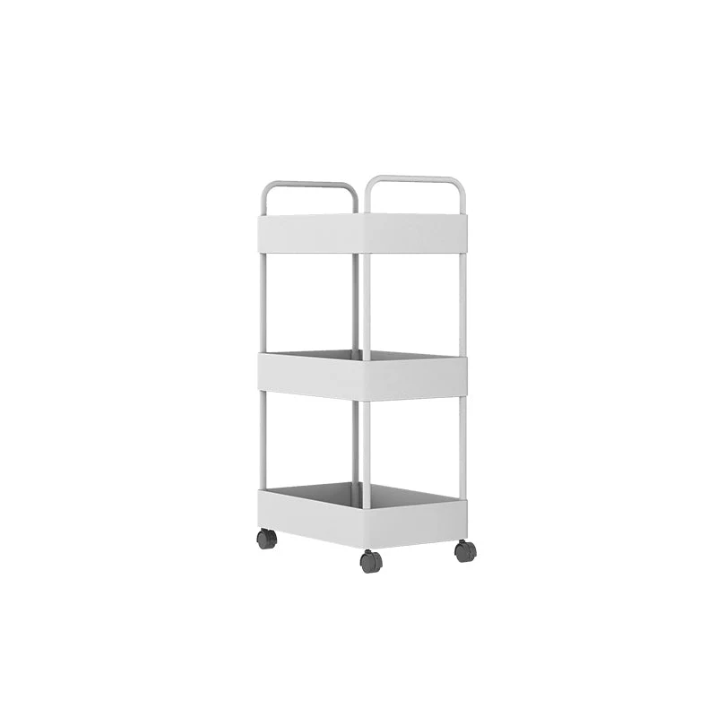 Modern Plastic Bookshelf Pure White Etagere Open Shelf Bookcase