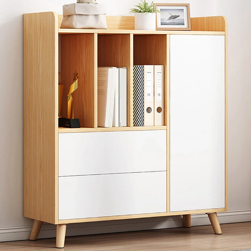 Modern Standard Bookshelf Matte Finish 11.81" W Engineered Wood Shelf for Living Room