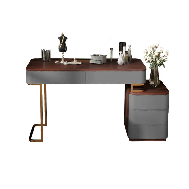 29.53 " Height 5-Drawer Makeup Table Solid Wood Vanity Dressing Table