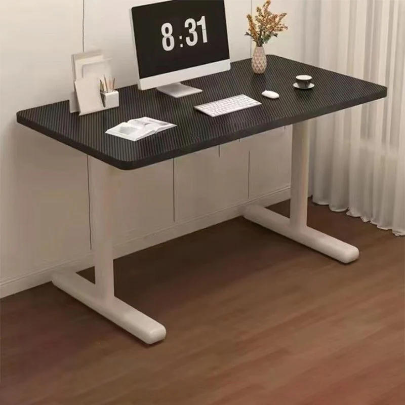 Modern Minimalist Rectangular Carbon Steel MDF Desks For Home Office