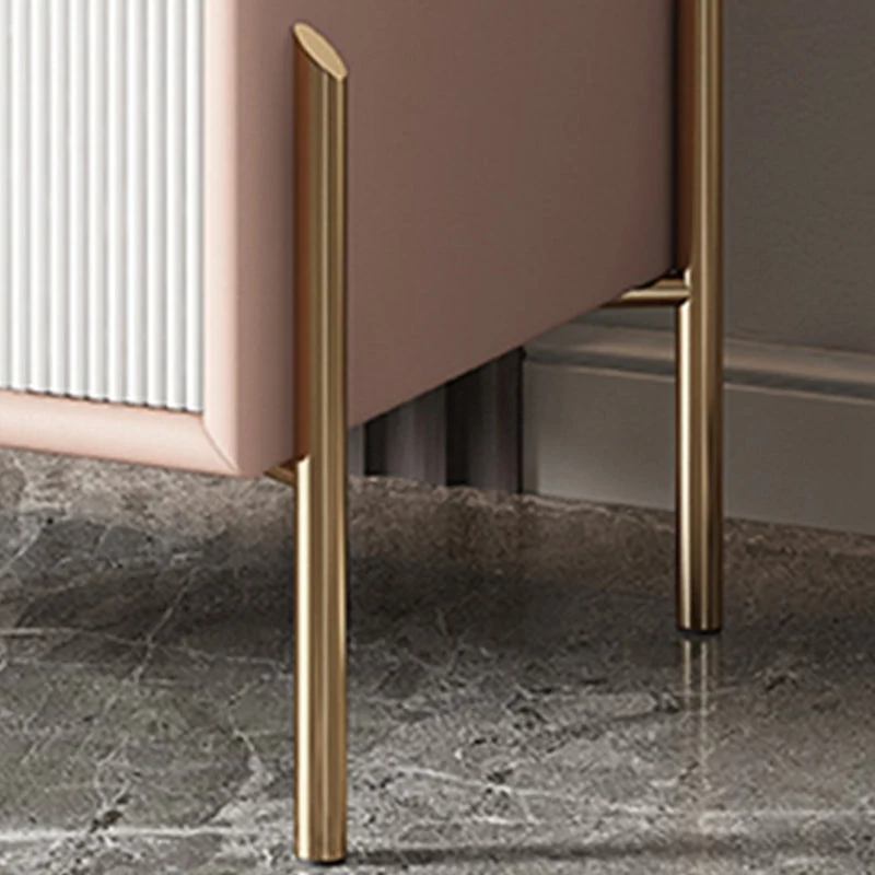 Stone Bedside Cabinet Contemporary Bed Nightstand with Drawers