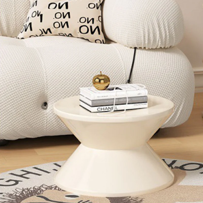 Contemporary Nordic Trapezoidal Hourglass Shape PP Side Table 1 - Tier For Living Room