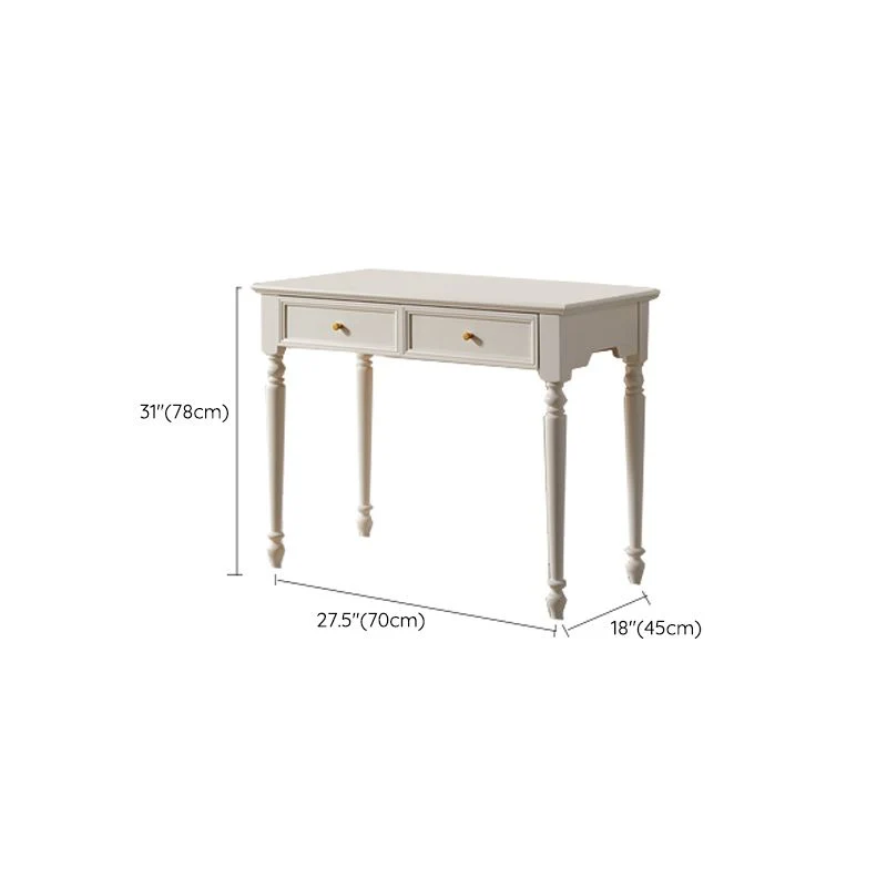 17.72" Wide Vanity Set with Drawers Solid Wood Make-up Vanity