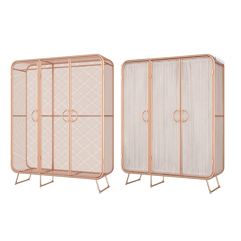 Modern Style Wardrobe Cabinet Metal Clothes Rail Wardrobe Armoire
