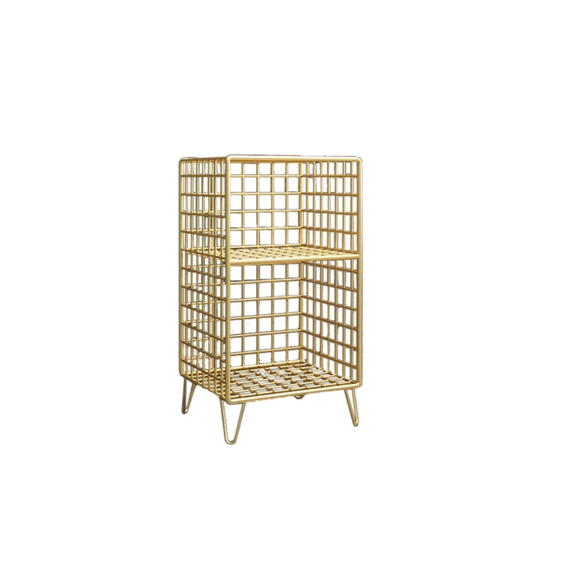 Metal Gold and Black Bookshelf Closed Back Book Shelf Shelves Included