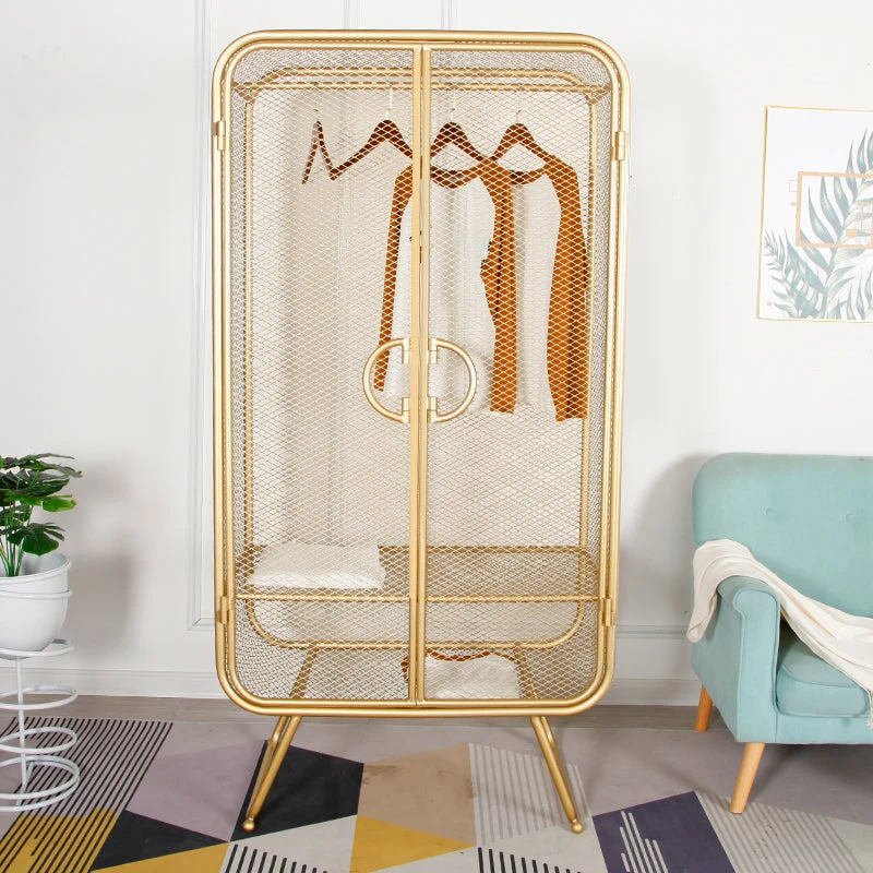 Contemporary Style Wardrobe Cabinet Metal Wardrobe Closet for Bedroom