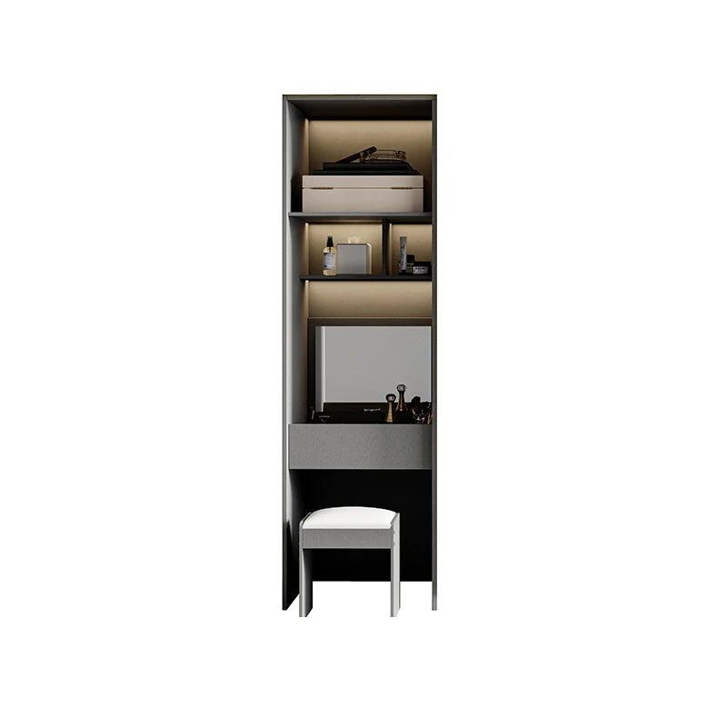 Glass and Wood Wardrobe Armoire Contemporary Wardrobe Closet