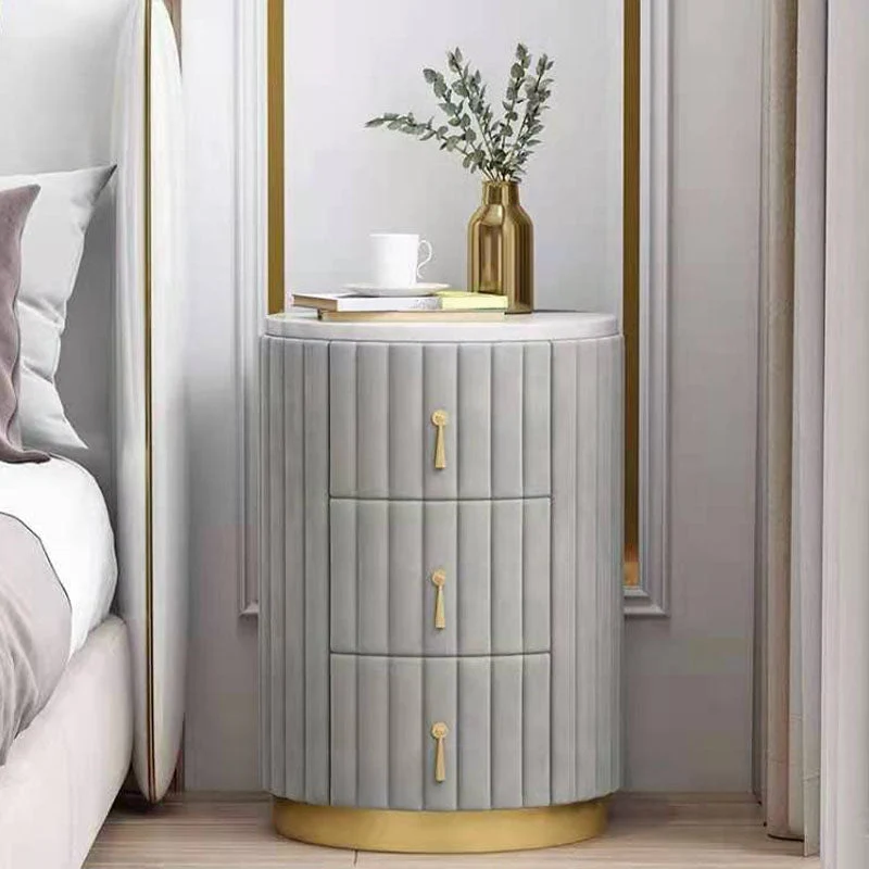 Modernism Storage Night Table 3 Drawers Bed Nightstand for Home