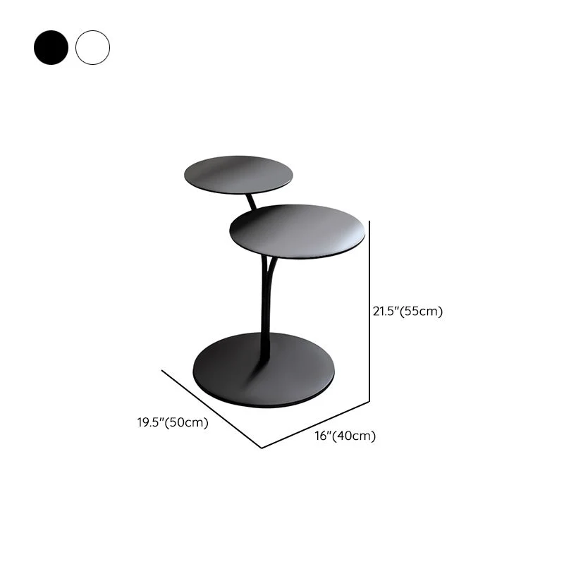 Contemporary Metal Accent Table Nightstand Antique Finish Night Table