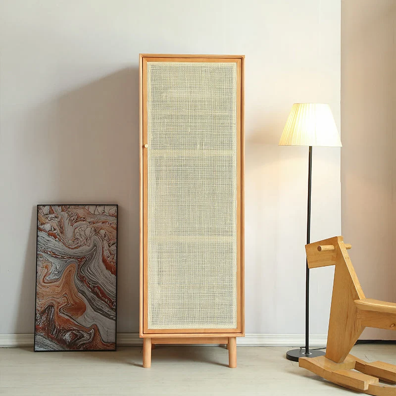 Pine Solid Wood Wardrobe Modern Freestanding Wardrobe with Legs
