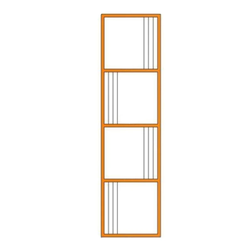 Vertical Open Shelf Bookcase Metal Etagere Book Shelf for Bedroom