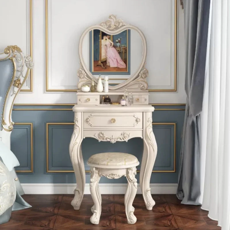 Victorian Bedroom Makeup Vanity Desk Table White Vanity Dressing Table