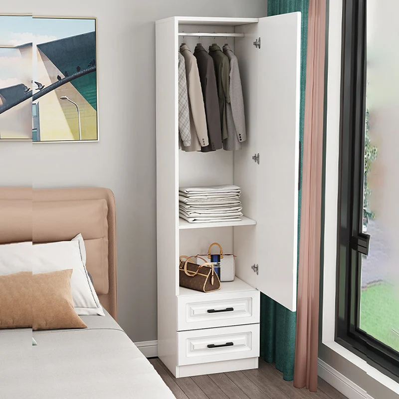 Contemporary Wardrobe Armoire Wood Combination Armoire for Bedroom