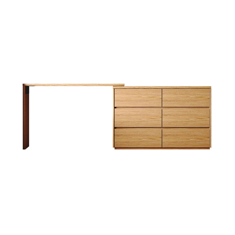 Contemporary Oak With Drawer Natural Mirror Bedroom Dressing Table
