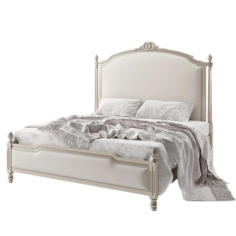 Genuine Leather Upholstered StandardBed 63" H Panel Bed with Lift Up Storage