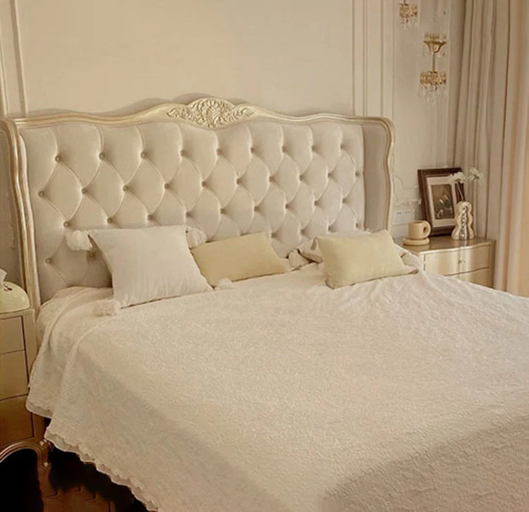 Modern Adjustable Height Bed Upholstered Headboard Standard Bed