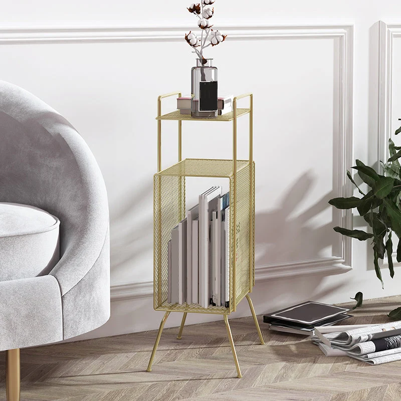 9" Wide Glam Shelf Bookcase Closed Back Shelves Included Bookcase