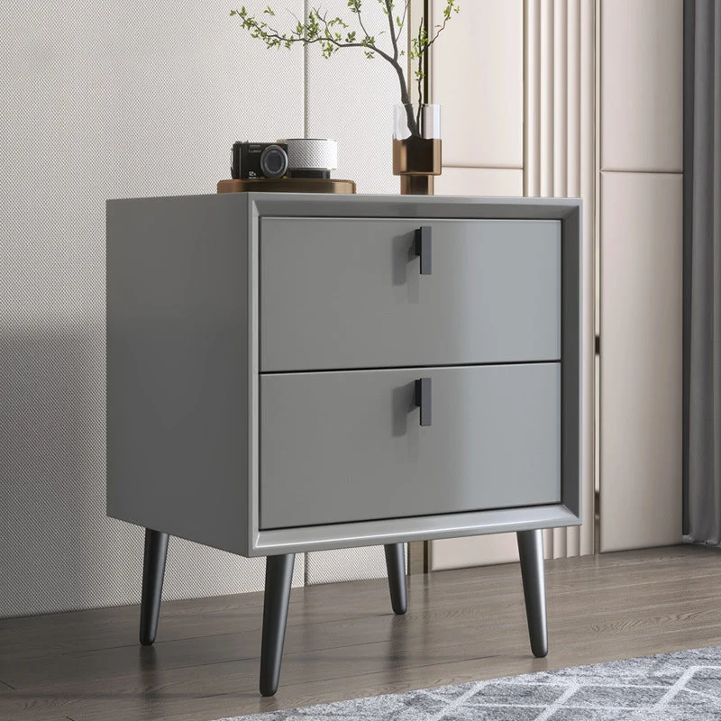 Modern Accent Table Nightstand Wooden Nightstand with Drawers