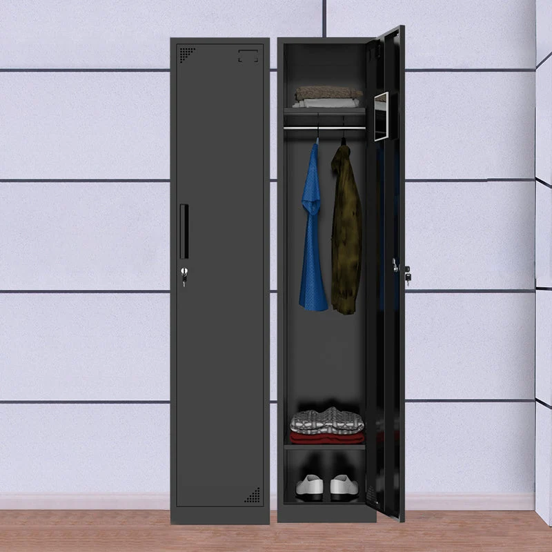 Black Steel Wardrobe Armoire Contemporary Hinged Wardrobe Cabinet