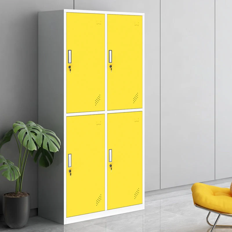 Contemporary Steel Wardrobe Armoire Hinged Storage Cabinet for Home