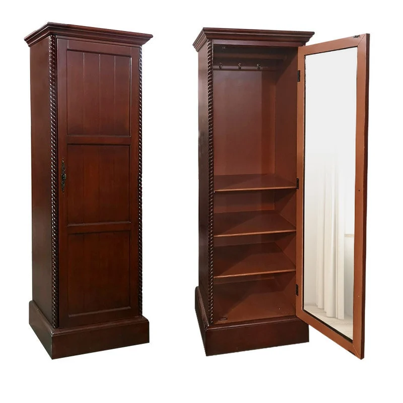 Wood Matte Finish Storage Cabinet with Hinged Door Coastal Cabinet for Home