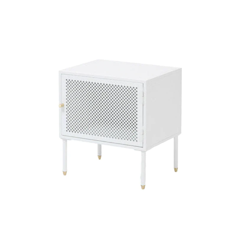 2 Shelves Accent Table Nightstand Modern Metal Nightstand ,19.7" Tall