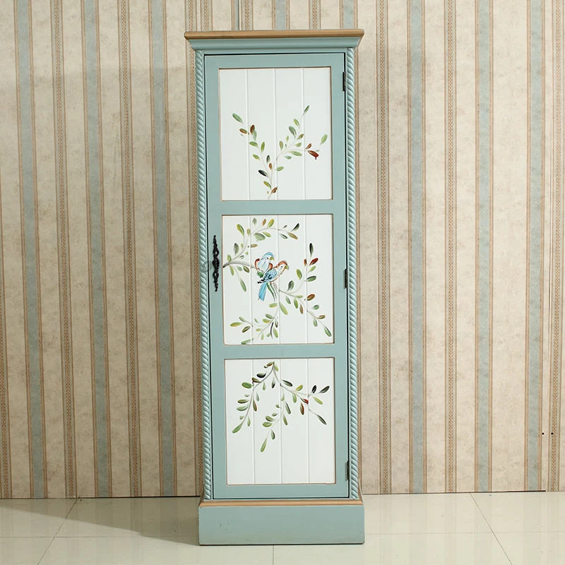 Coastal Storage Cabinet with Hinged Door Wood Matte Finish Cabinet