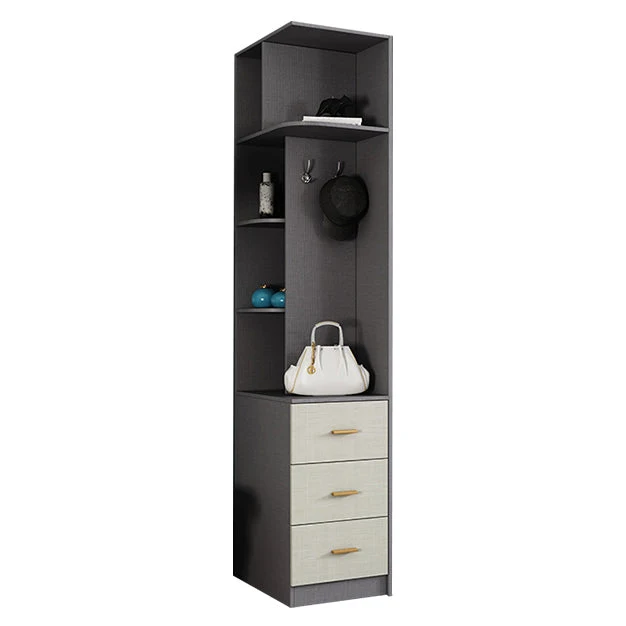 Modern Wardrobe for Home Mirrored Finish Cabinet with Glass Door