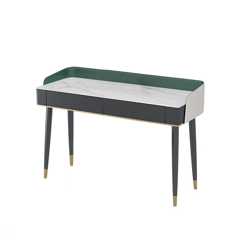 Vanity Set with 2 Storage Drawers Green Make-up Vanity, 15.74" Wide