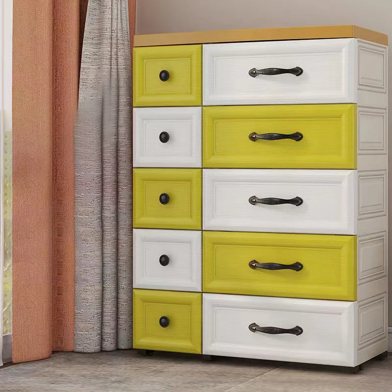 Modern Wardrobe Plastic 10-drawer Wardrobe Closet,29.53" D x 13.78" W x 39.37" H