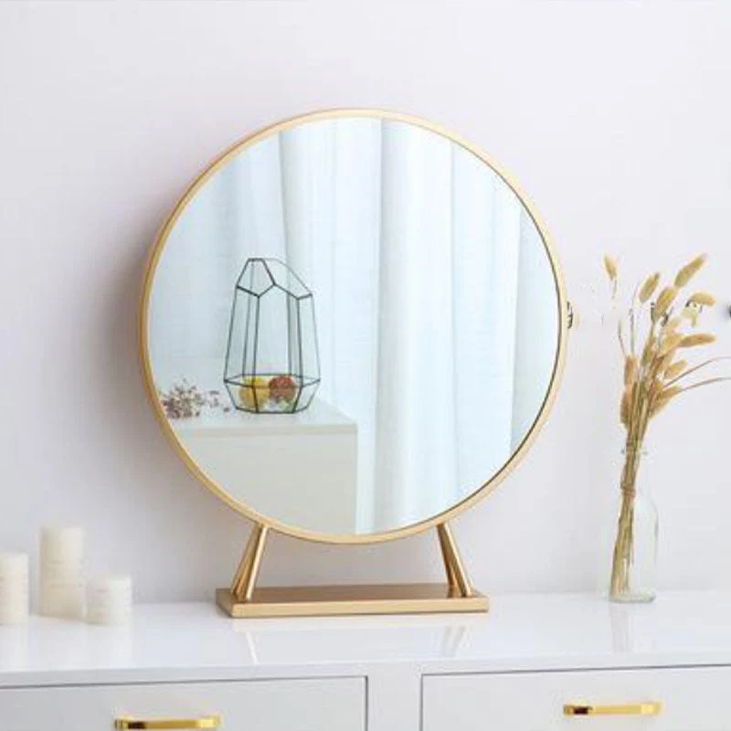 Glam Makeup Counter with 2 Drawers in White Vanity Table for Bedroom
