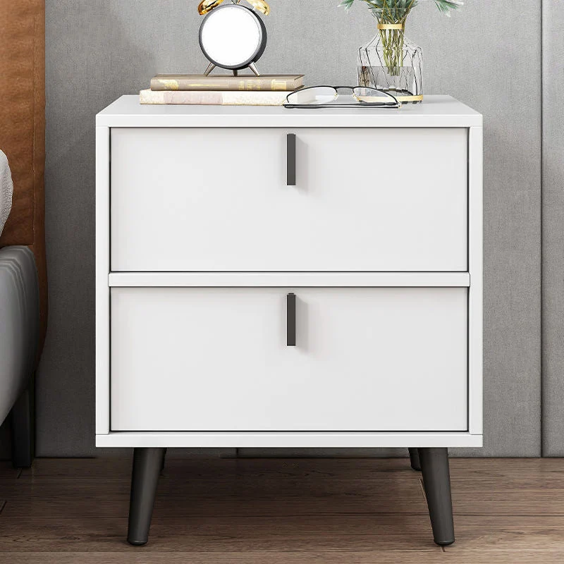 Modern Drawers Included Bedside Cabinet Manufactured Wood Nightstand for Bedroom