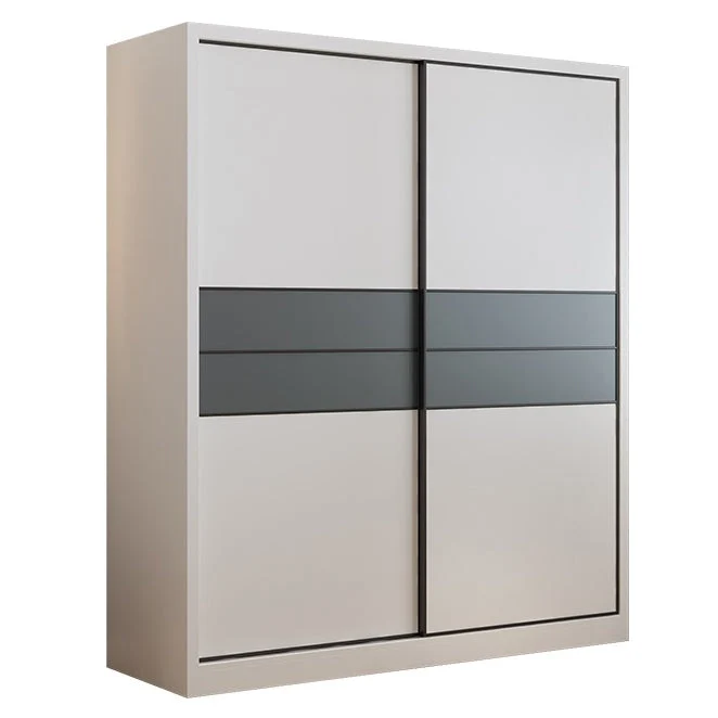 Contemporary Style Wardrobe White Colour Wooden Bedroom Wardrobe Closet