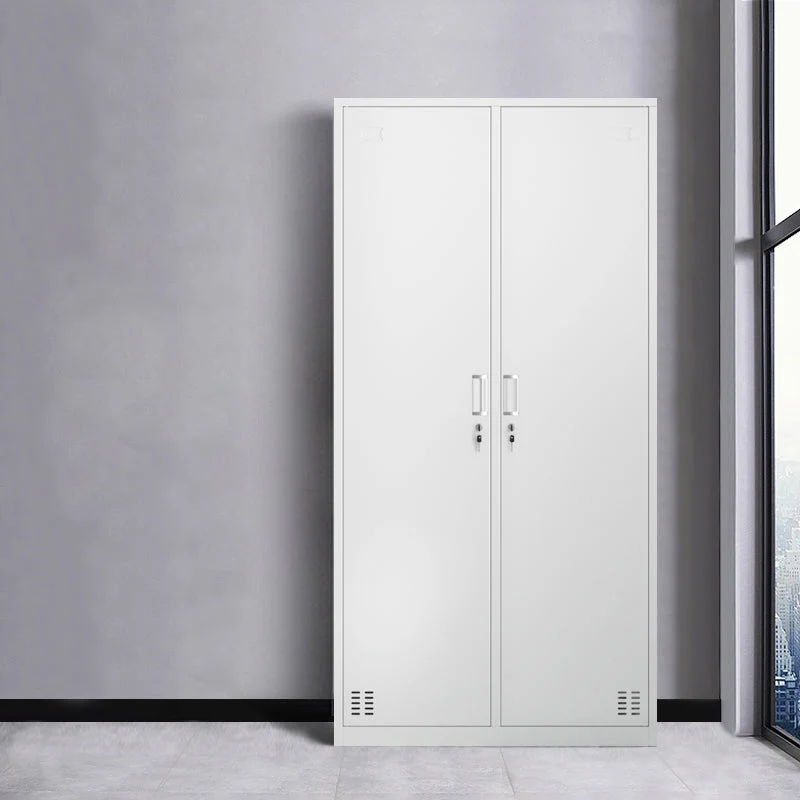 Metal Hinged Wardrobe Cabinet Contemporary Wardrobe Armoire for Home