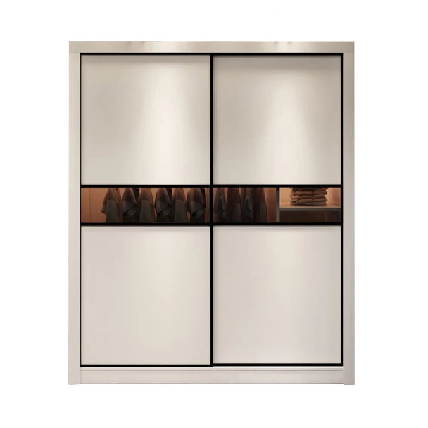 White Contemporary Wardrobe Cabinet Wooden Wardrobe Armoire for Home