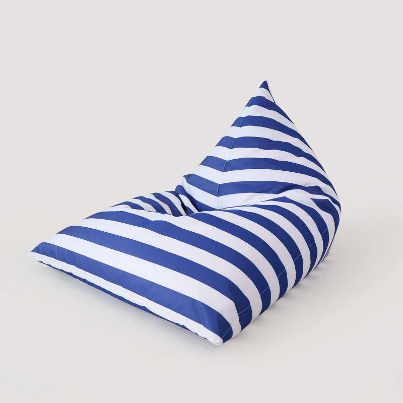 Contemporary Coastal Waterproof Triangle Polyester Fabric & EPS Outdoor Detachable Lazy Sofa Backrest Armless For Garden