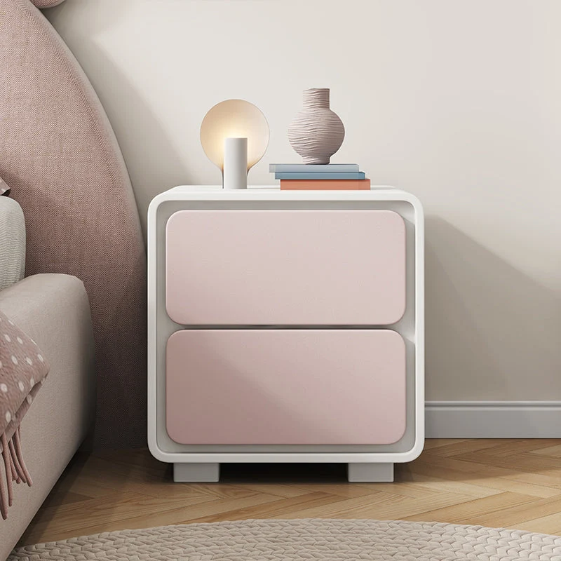 Wooden Bedside Cabinet Modern Style Minimalist Bed Nightstand with Legs