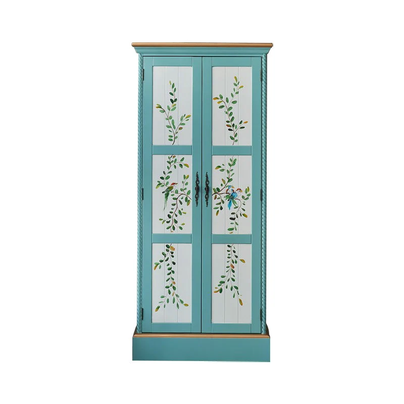 Birch Wardrobe Cabinet Traditional Hinged Wardrobe Armoire for Home