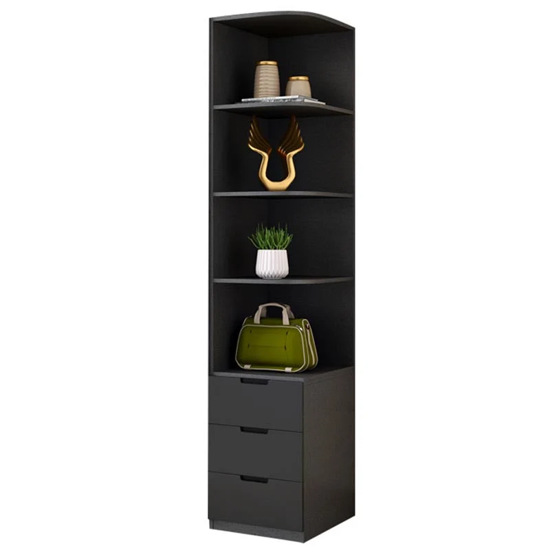 Contemporary Style Gray Colour Wardrobe Wood Soft Close Drawer Wardrobe Closet
