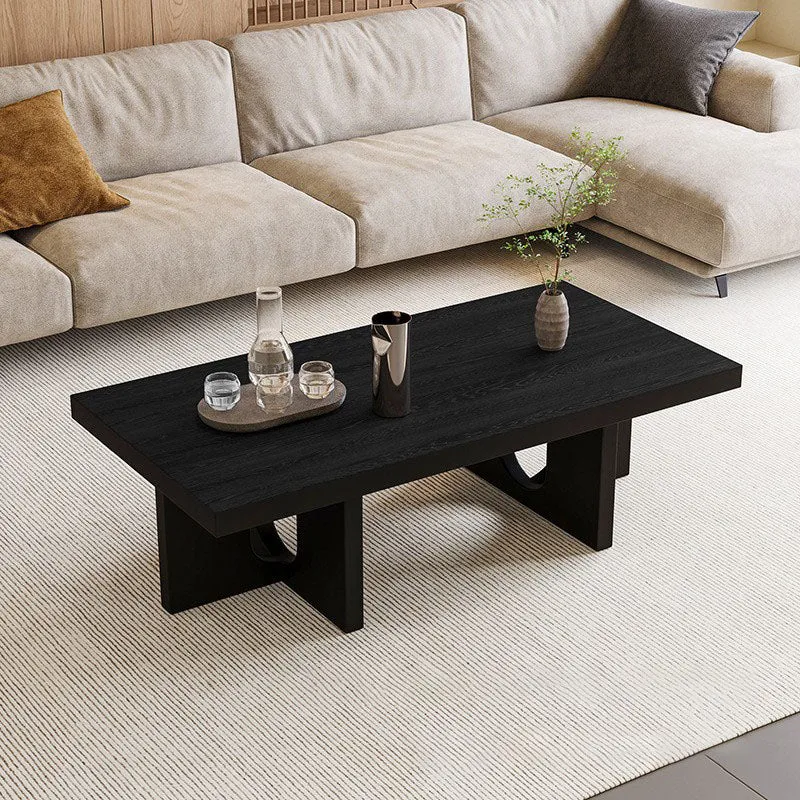 Traditional Chinese Solid Wood Rectangular Tea Table 1-Tier For Living Room