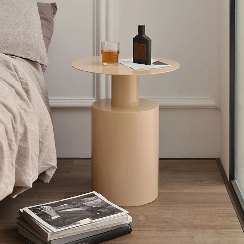 Modern Open Storage Bedside Cabinet Metal Nightstand with Shelf