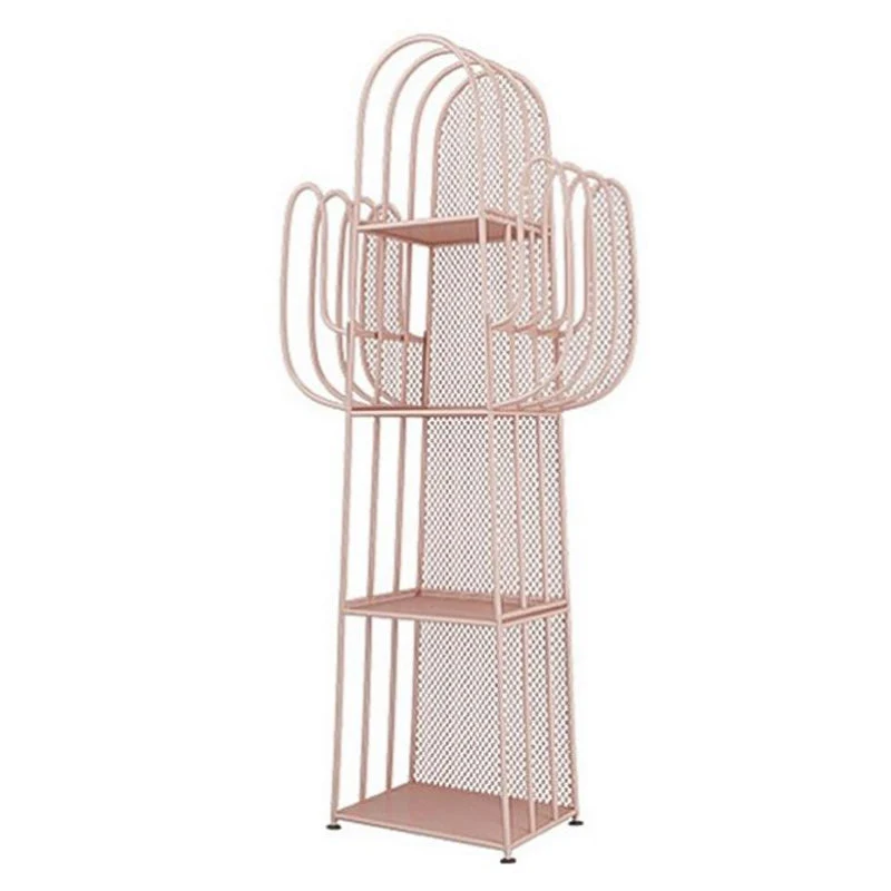16.5"L Scandinavian Style Metal Bookshelf Closed Back Shelf Bookcase for Study Room