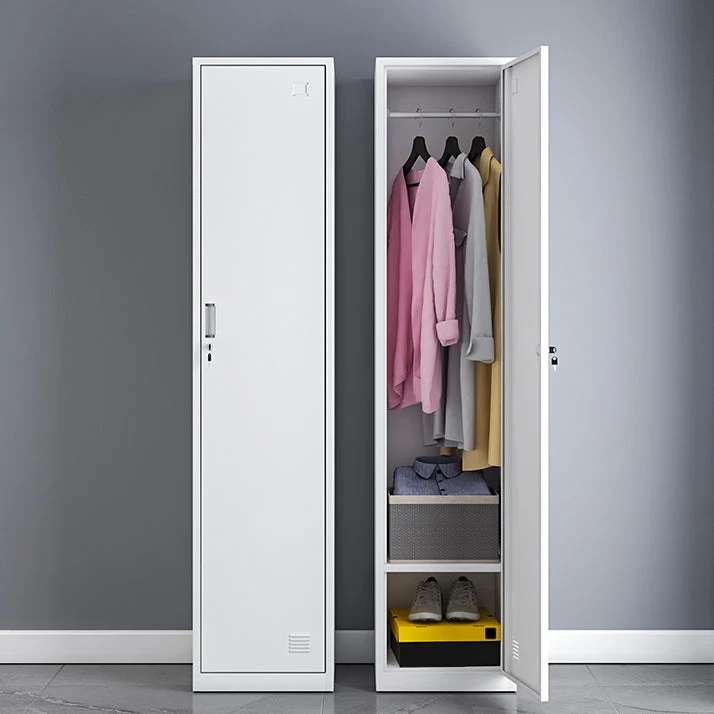 Contemporary Metal Wardrobe Cabinet Hinged Wardrobe Armoire for Home