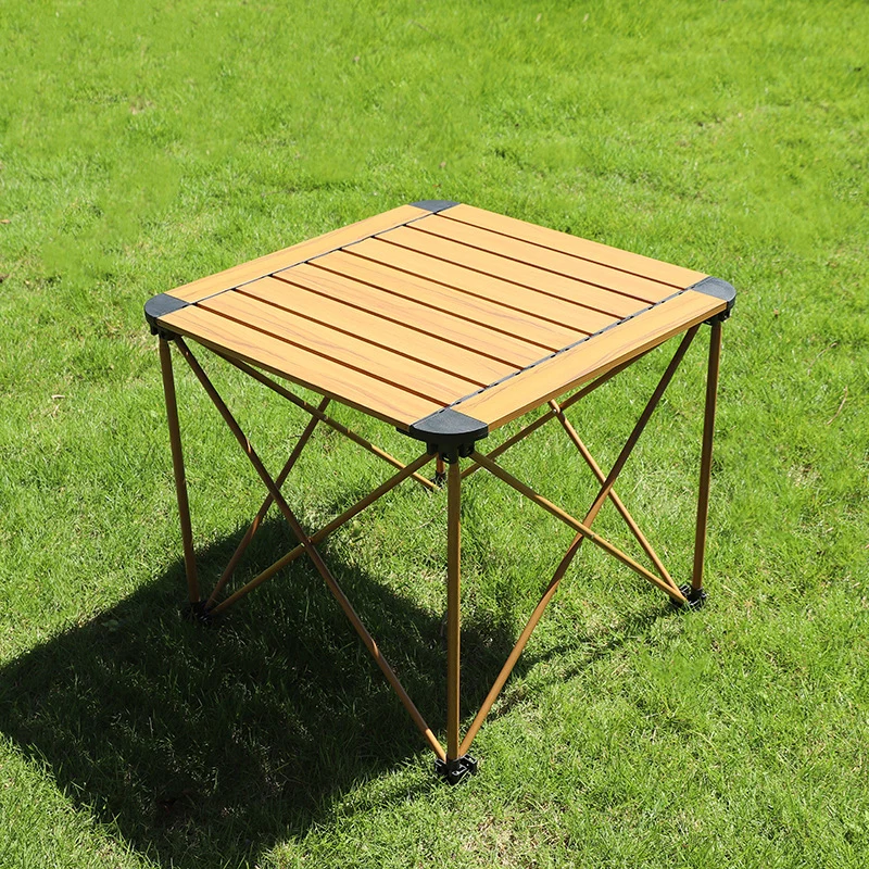Modern Simplicity Square Rectangle Aluminum Iron Outdoor Foldable Camping Coffee Table 1-Tier For Garden