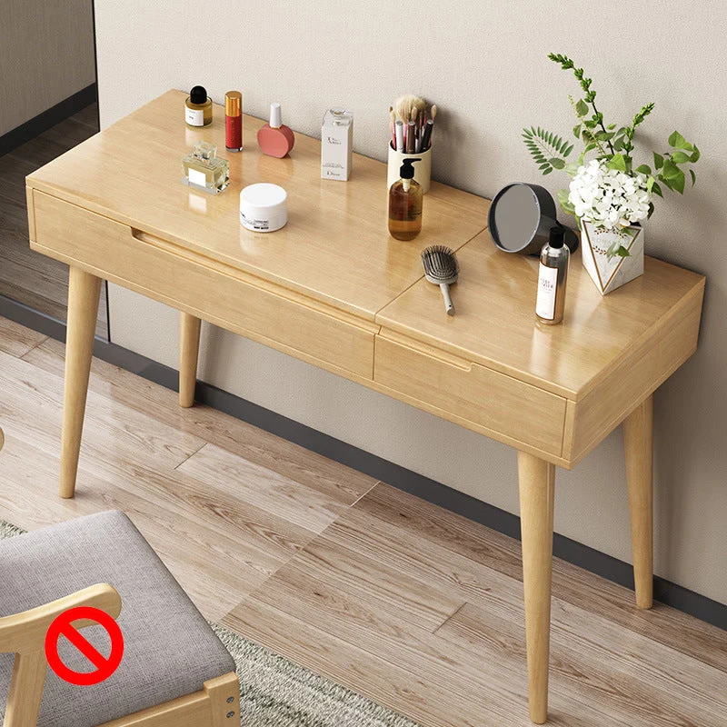 29.5" H Flip-top Vanity Set Desk Vanity with Mirror and Drawer
